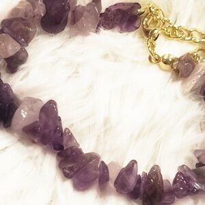 New Amethyst Bracelet Beach Gift Boutique Jewelry Gold Detail